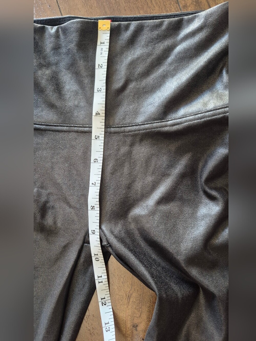 Spanx Faux Leather High-Waist Leggings in Charcoal - Picture 4 of 5